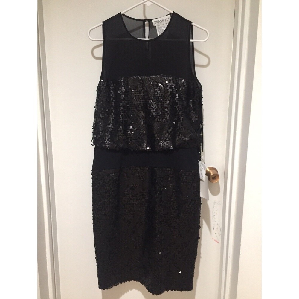 Worth Sequin Silk Dress New With Tags Size 8